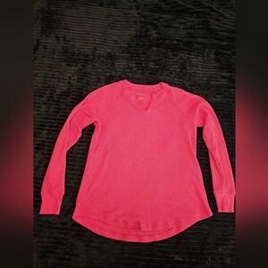 Pink American Eagle long sleeve waffle top #pinktop
